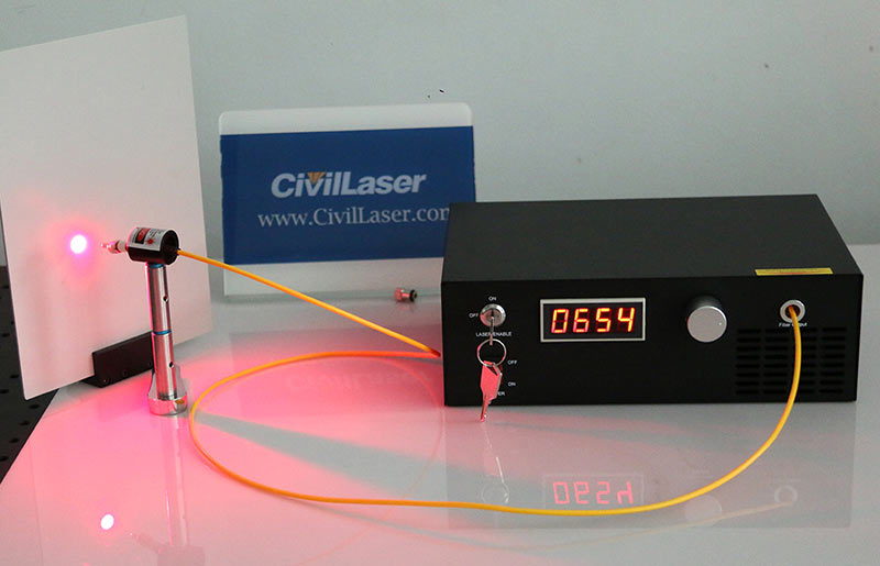 635nm 1300mW Fiber Coupled Laser All-in-one Type - Click Image to Close